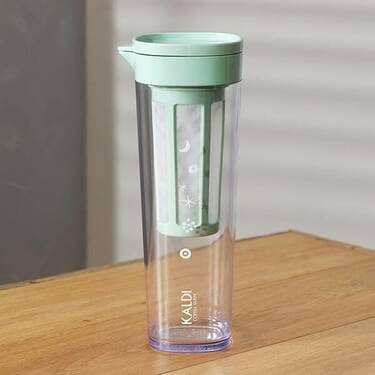 カルディ「横置きできる水出しコーヒーボトル」簡単にアイスコーヒー