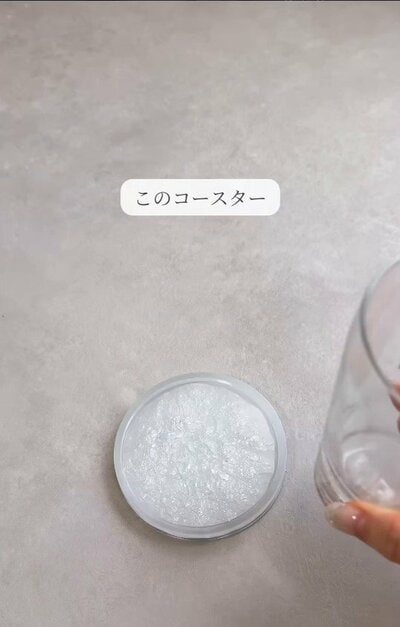 完成したレジンコースター