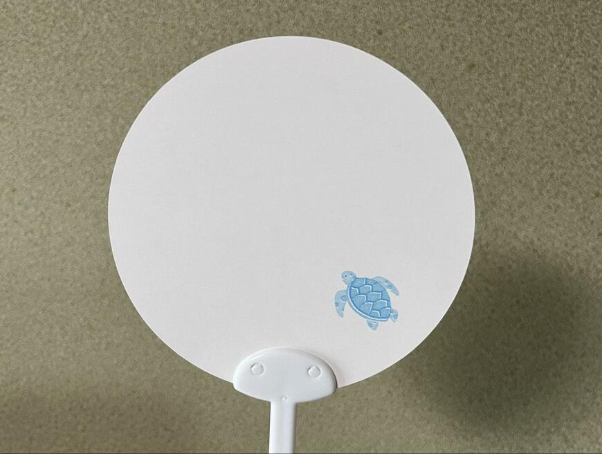 ダイソー、うちわレター（夏柄、うみのいきもの）商品画像