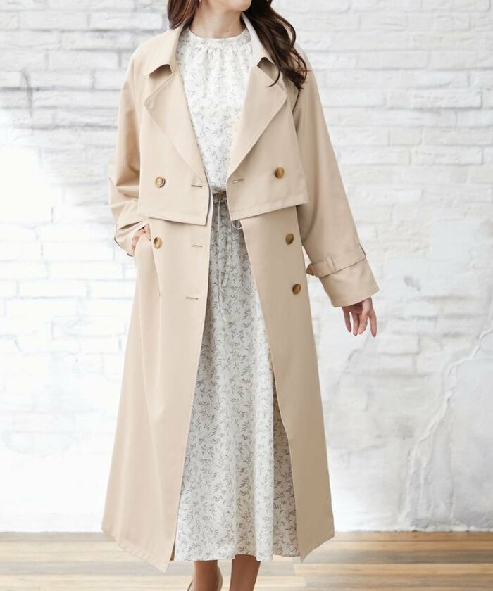 ハニーズの3WAYトレンチコート、着用例の紹介画像