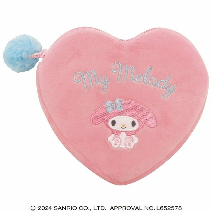 マイメロディのデザインがかわいいハートポーチ