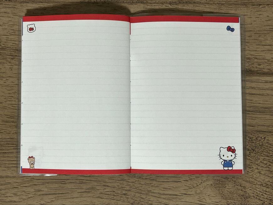 筆者撮影（キャンドゥ、ハローキティ 2026年 A6手帳）