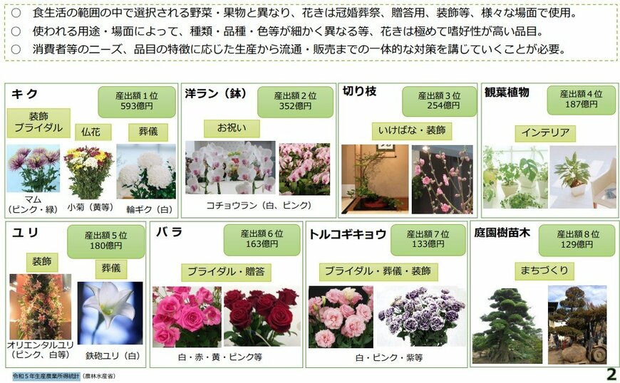 出所：農林水産省「花きの現状について（令和8年2月）」