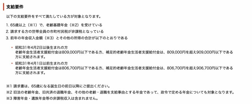 出所：日本年金機構「老齢（補足的老齢）年金生活者支援給付金の概要」