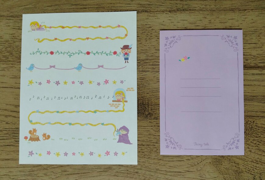 筆者撮影（セリア、レターセット おたのしみ箋）