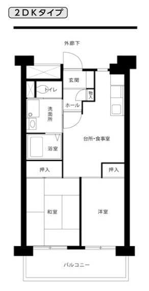 出所：JKK東京「標準間取り図」