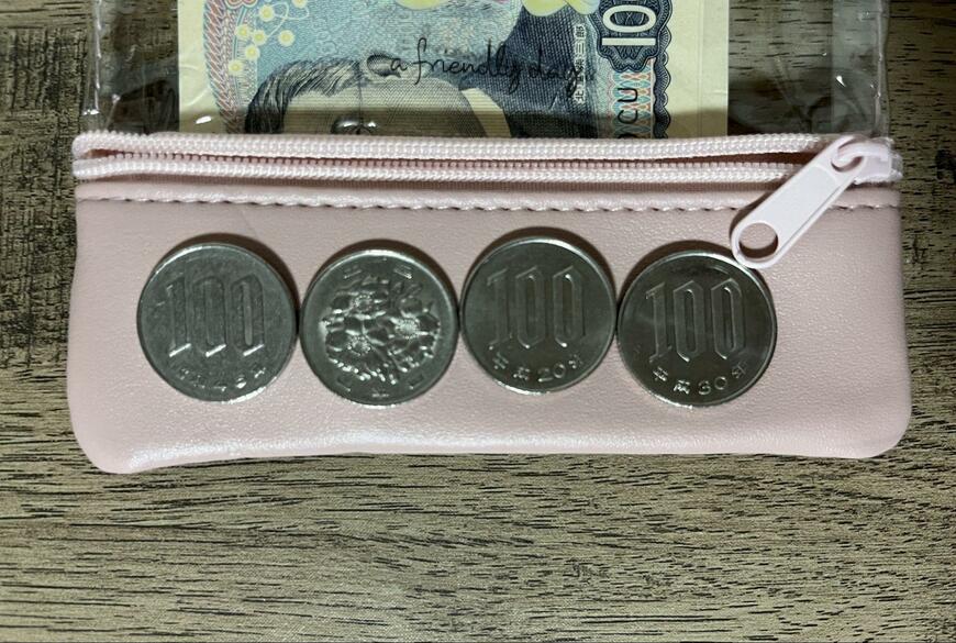 セリア、ダブルジッパーポーチ 9×12cm/プー画像