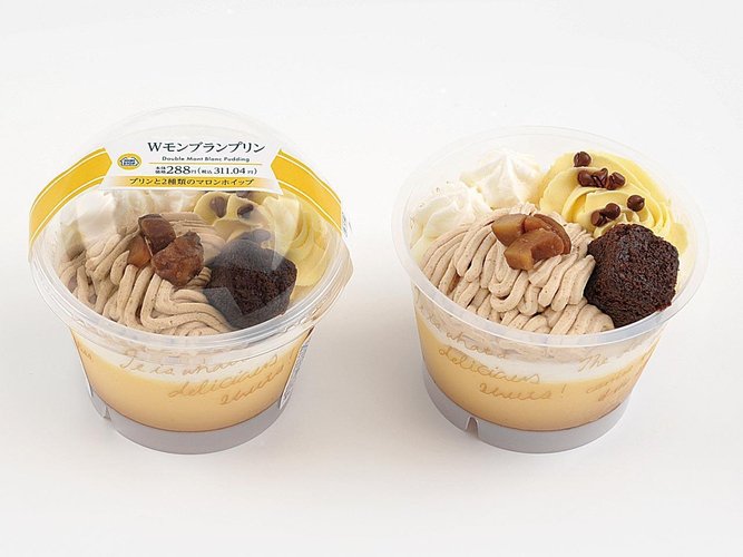 ミニストップの新商品:W(ダブル)モンブランプリン