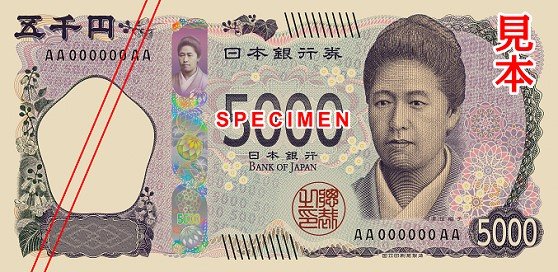 出所：国立印刷局「新しい日本銀行券特設サイト」