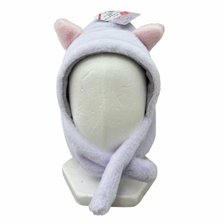 出所：ワッツ公式　耳付きネックウォーマーハット ネコ