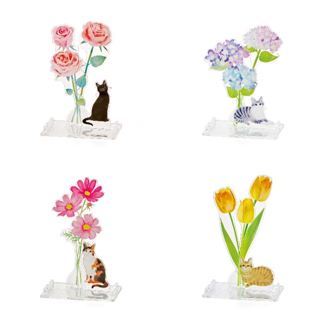 出所：株式会社フェリシモ『猫との暮らしに花を添えてくれる「いつまでも美しい お花のアクリルスタンドトレイ」がフェリシモ「猫部(TM)」から新登場』