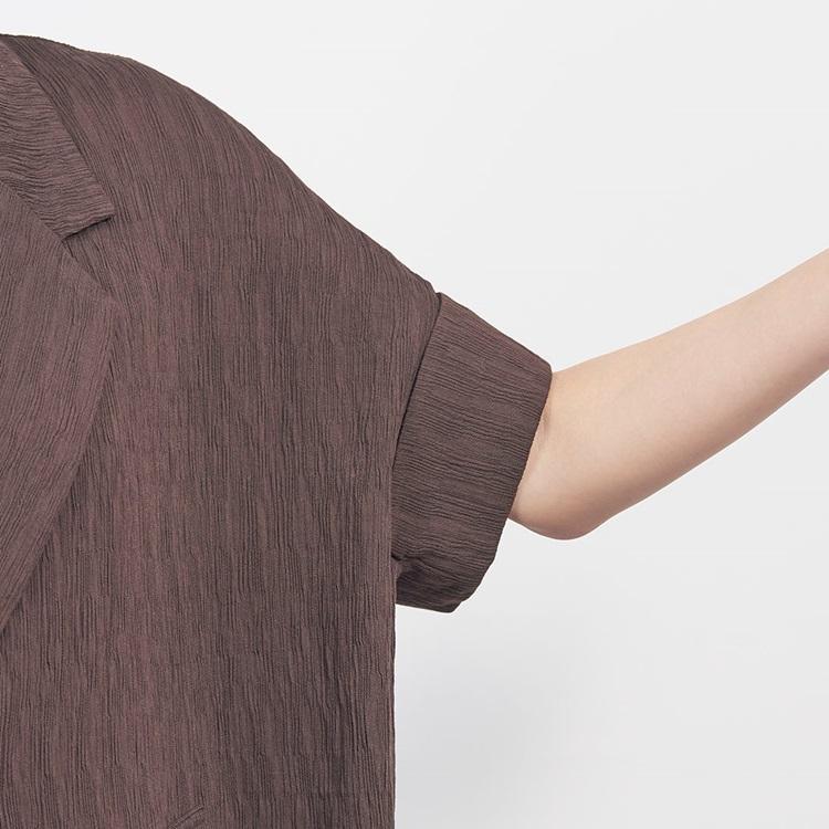 出所：KEYUCA公式　ジャガード楊柳５分袖ジャケット