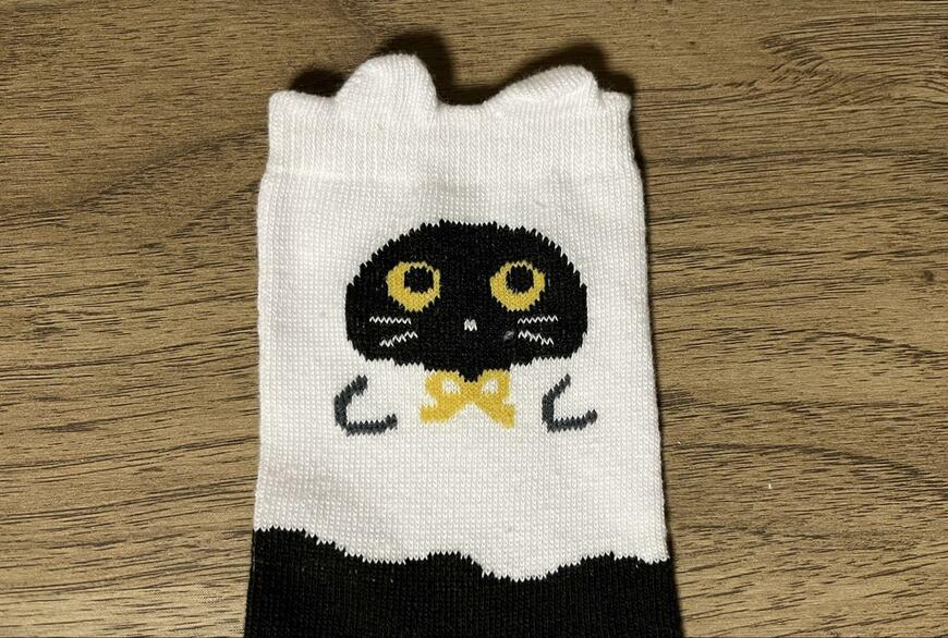 セリア、レディースショートクルー丈ソックス 3D ハロウィン柄