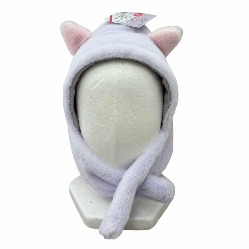 出所：ワッツ公式　耳付きネックウォーマーハット ネコ