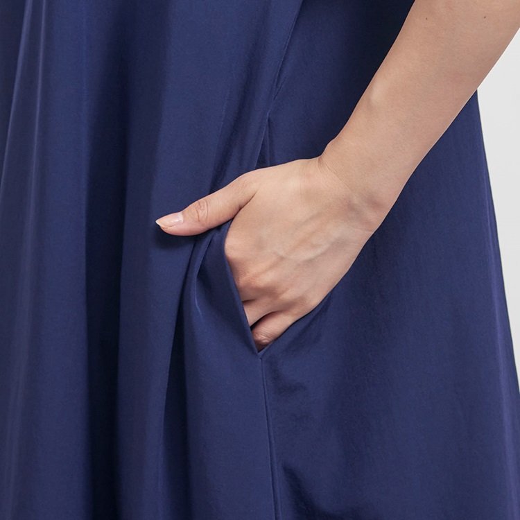 コクーンシルエットコンビワンピース