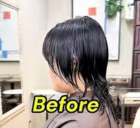ウルフヘアの女性が…切り込んだ「マレットヘア」にスタイルチェンジして笑顔こぼれる