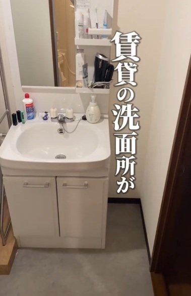 変身前の洗面所
