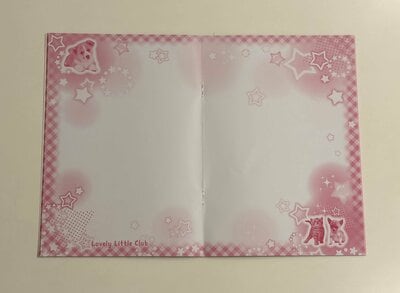 セリア、A5中綴じノート 20枚 Lovely Little Club シール付商品画像