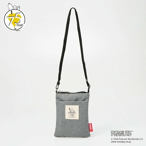 ピーナッツ(PEANUTS) 75周年 スヌーピー ショルダー付縦型ポーチ