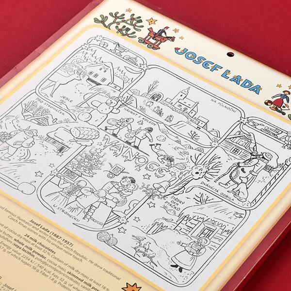 チェコの伝統的なクリスマスの風景が描かれています