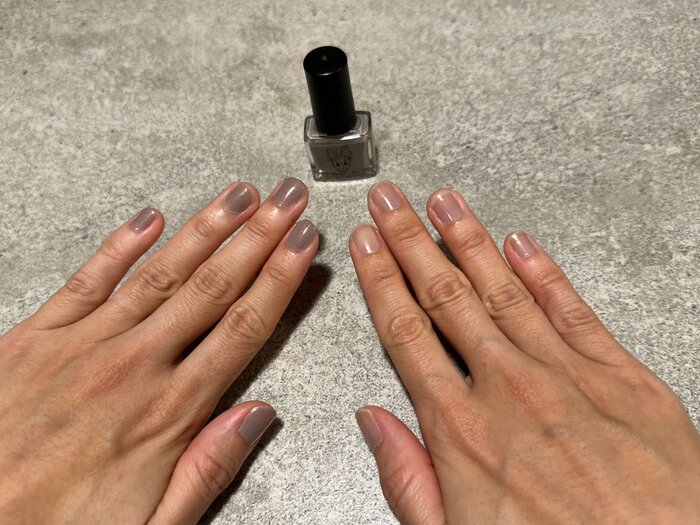 左手は全て三度塗りで、右手は全て一度塗りで統一しました