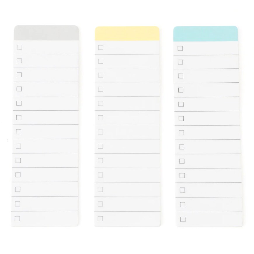 出所：無印良品　インデックスにもなるチェックリスト付箋紙