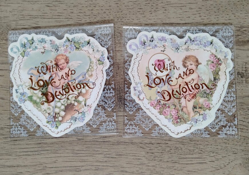 筆者撮影（セリア、ミニレターセット 4セット ロマンティックファンタジー）