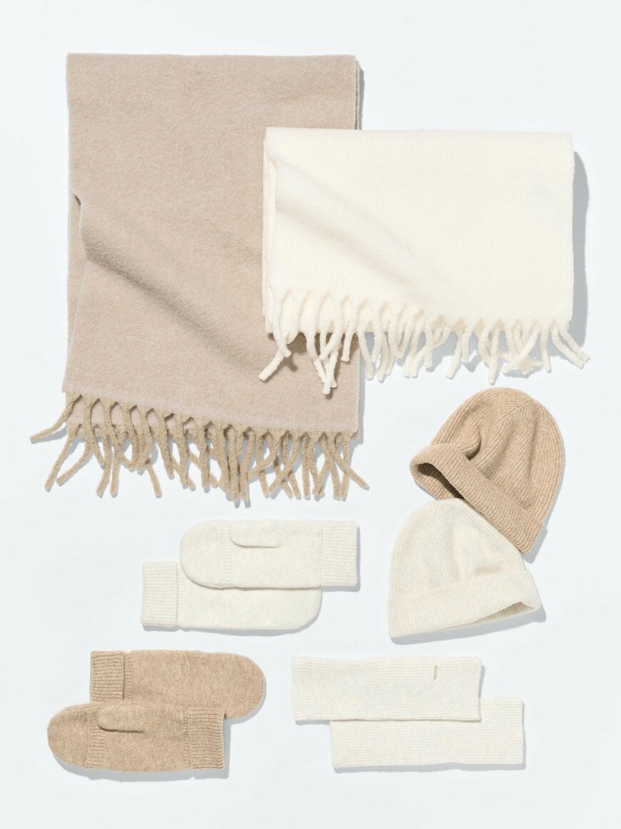 出所：ユニクロ公式　スフレヤーンニットアームウォーマー