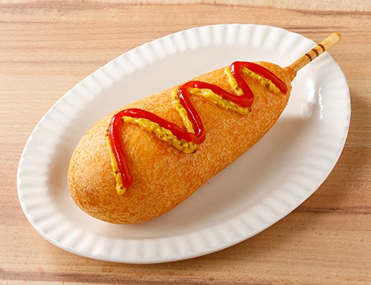 ローソンの新商品：長いジャンボアメリカンドッグ