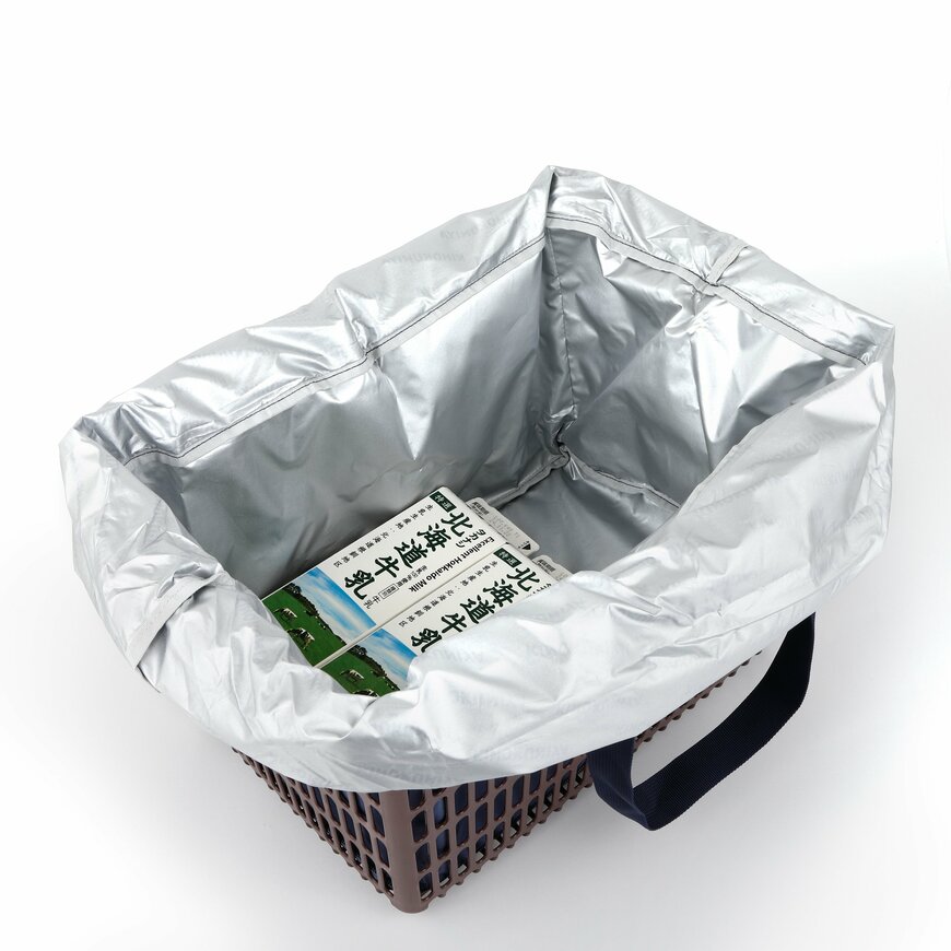 紀ノ国屋公式　折りたためる保冷カゴバッグ　画像