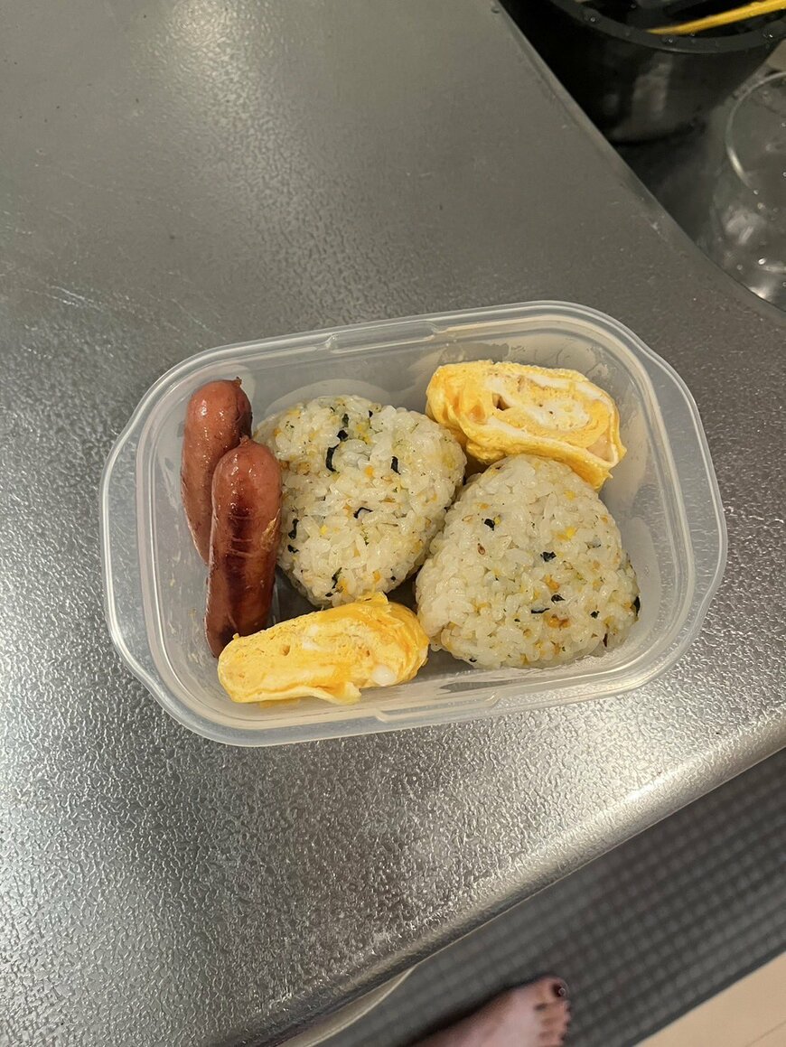 入社3カ月の頃に作ったシンプルなお弁当