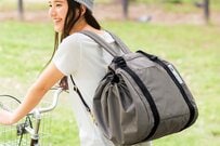 自転車で買い物派に高評価「フェリシモ」大容量レジかごバッグで時短効果