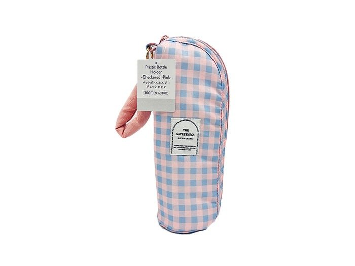 ダイソー公式 ペットボトルホルダー(チェック、PK)