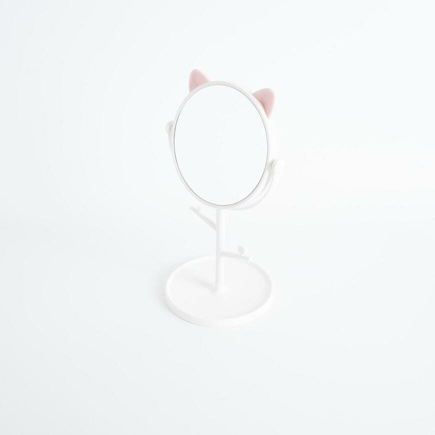 ワッツ、アクセサリートレイ付ミラー(ねこ) 359388商品画像