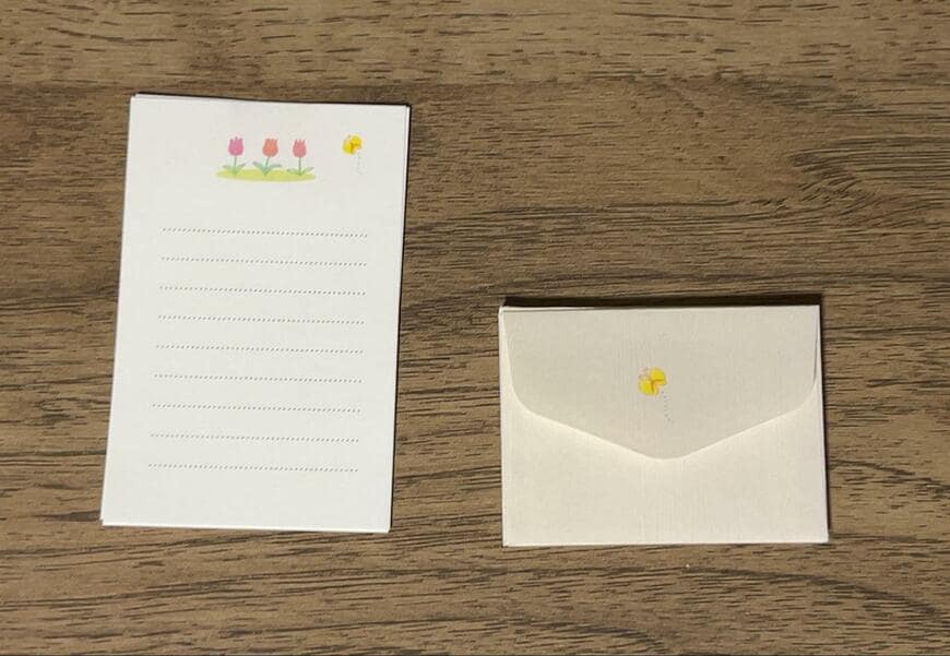 セリア、ちいさなちいさなレターセット写真