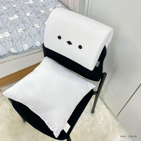  ニトリ、ぼく、シマエナガ。 デスククッションホワイト画像