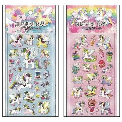 ゆめかわ系「キラぷくシール（ファンシードリーム）」（110円）