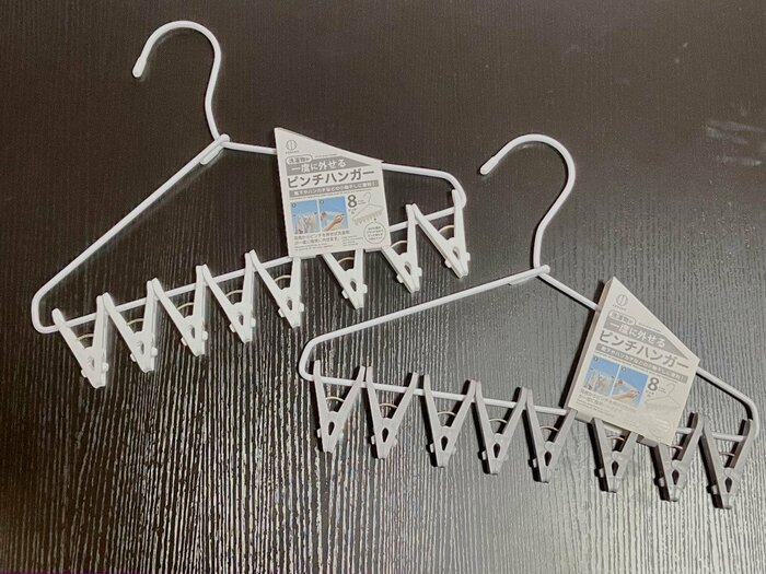 「洗濯物が一度に外せるピンチハンガー8ピンチ付」