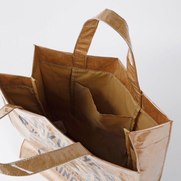 クラフト紙風「ビニールトート」（ネイビー）