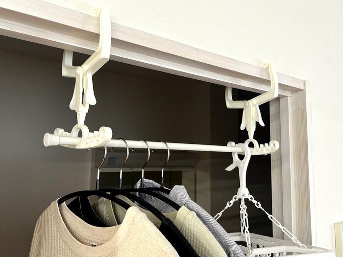 自由に洗濯物を干せるスペースが増えました