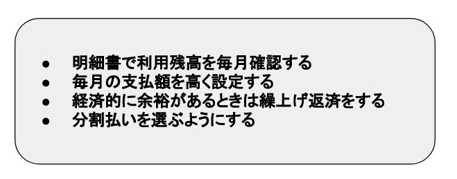 リボ払いを適切に利用するためのコツ