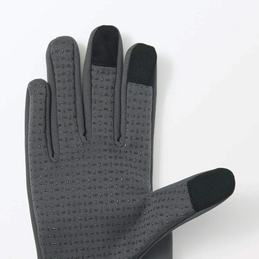 無印良品公式　防風生地を使った　ジャージー　タッチパネル手袋の画像