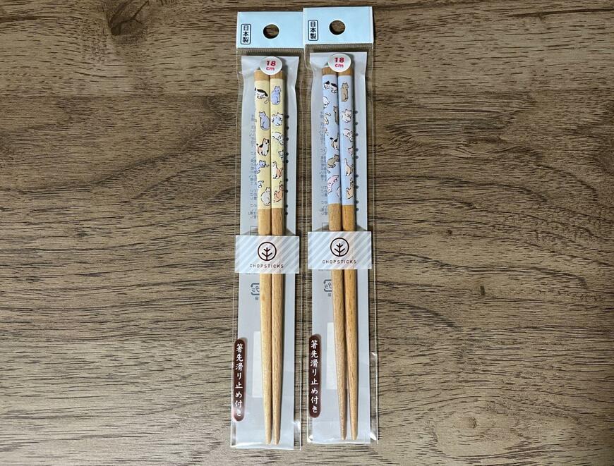 セリア、塗箸 18cm ペールキャット商品画像