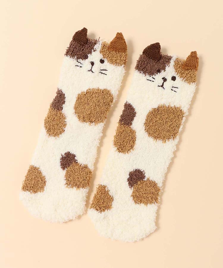 出所：Bleu Bleuet（ブルーブルーエ）公式サイト　ねこモールルームソックス