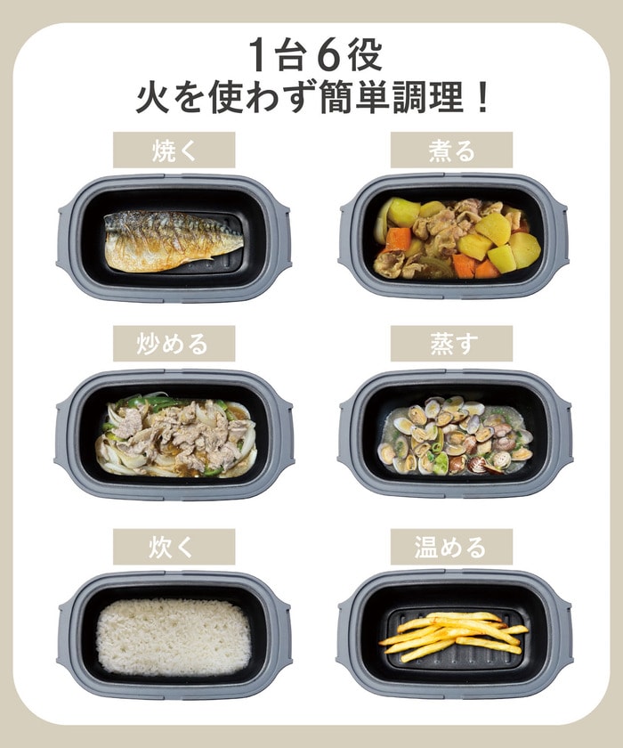 《1台6役》電子レンジ調理器/KITINTO