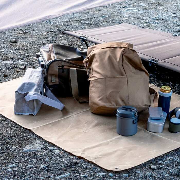 パラフィン加工の施されたレジャーシート