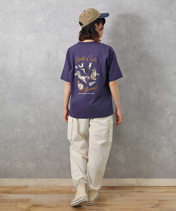 出所：ブルーブルーエ公式　ネコ刺繍Tシャツ