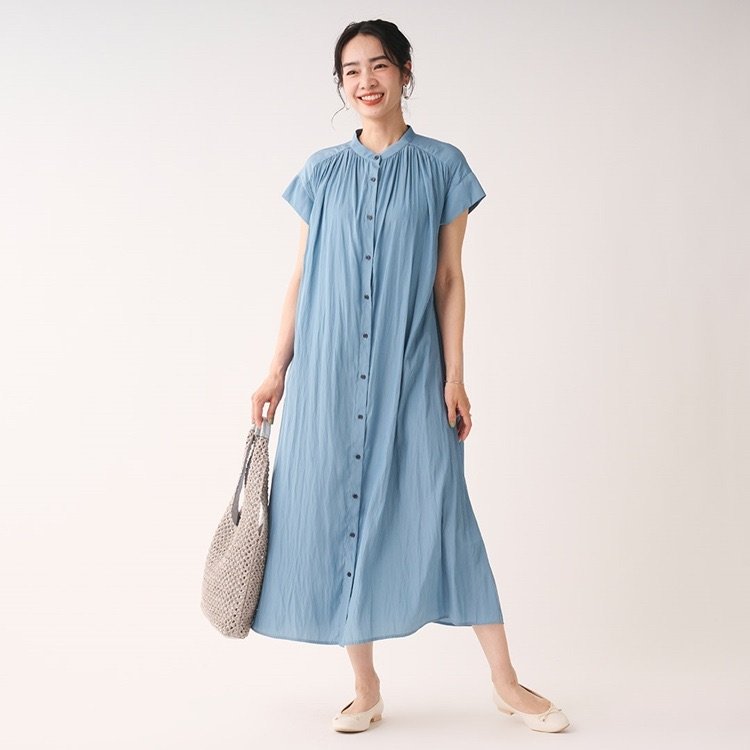 出所：KEYUCA公式　プロバンス＆無地ギャザーワンピース