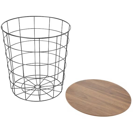 出所：ニトリ公式　ワイヤーテーブル ハオ（ミドルブラウン）