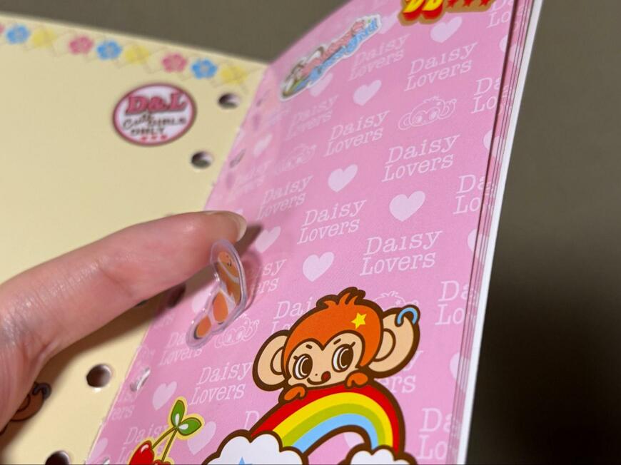 筆者撮影（セリア、AB＆DL 6穴シール帳 16P）